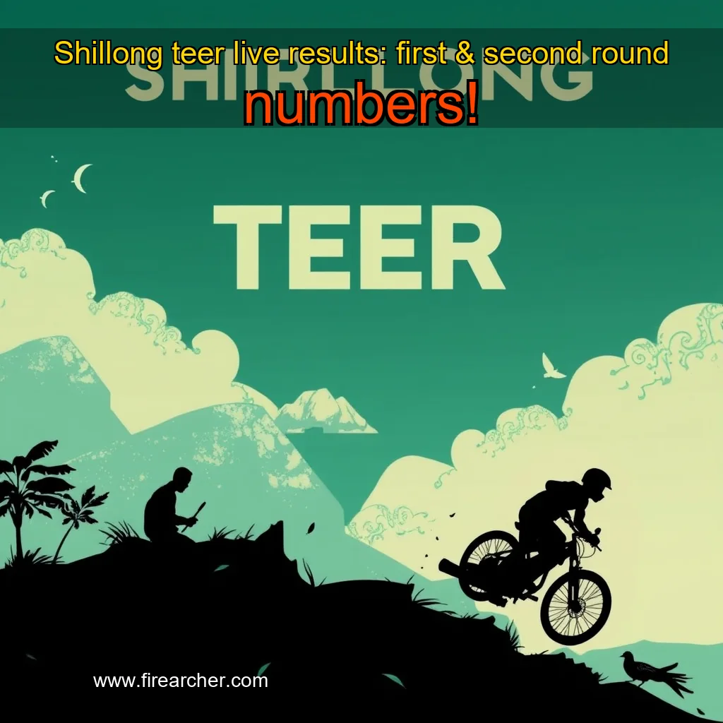 Artistic representation for Shillong teer live results: first & second round numbers!