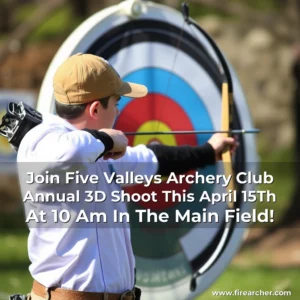 Artistic representation for Join Five Valleys Archery Club Annual 3D Shoot This April 15Th At 10 Am In The Main Field!