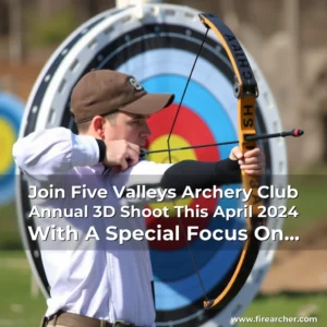 Artistic representation for Join Five Valleys Archery Club Annual 3D Shoot This April 2024 With A Special Focus On Precision And Teamwork!
