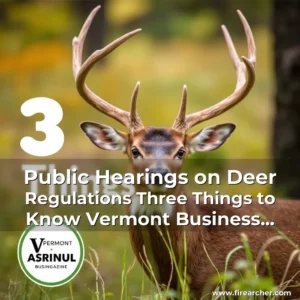 Artistic representation for Public Hearings on Deer Regulations Three Things to Know Vermont Business Magazine